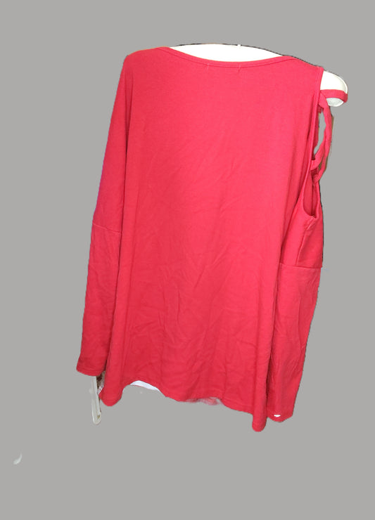 Sheilay Red Blouse with Window Sleeve - size XXL