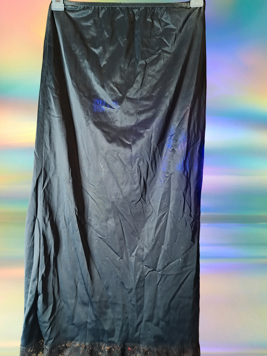 Women's Long Black Slip