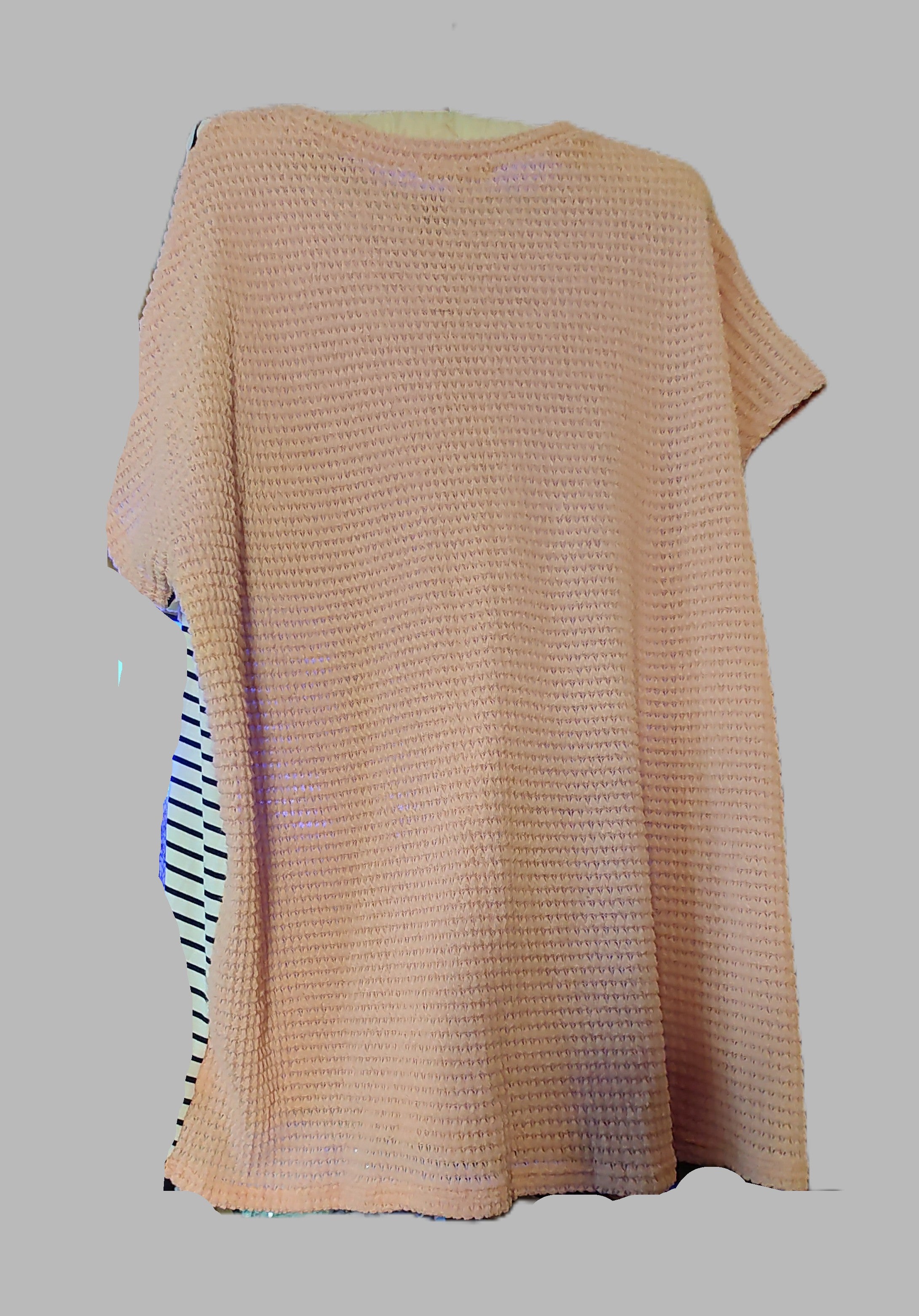 Spice Rose Stretchy Pink Blouse with Pocket - size L