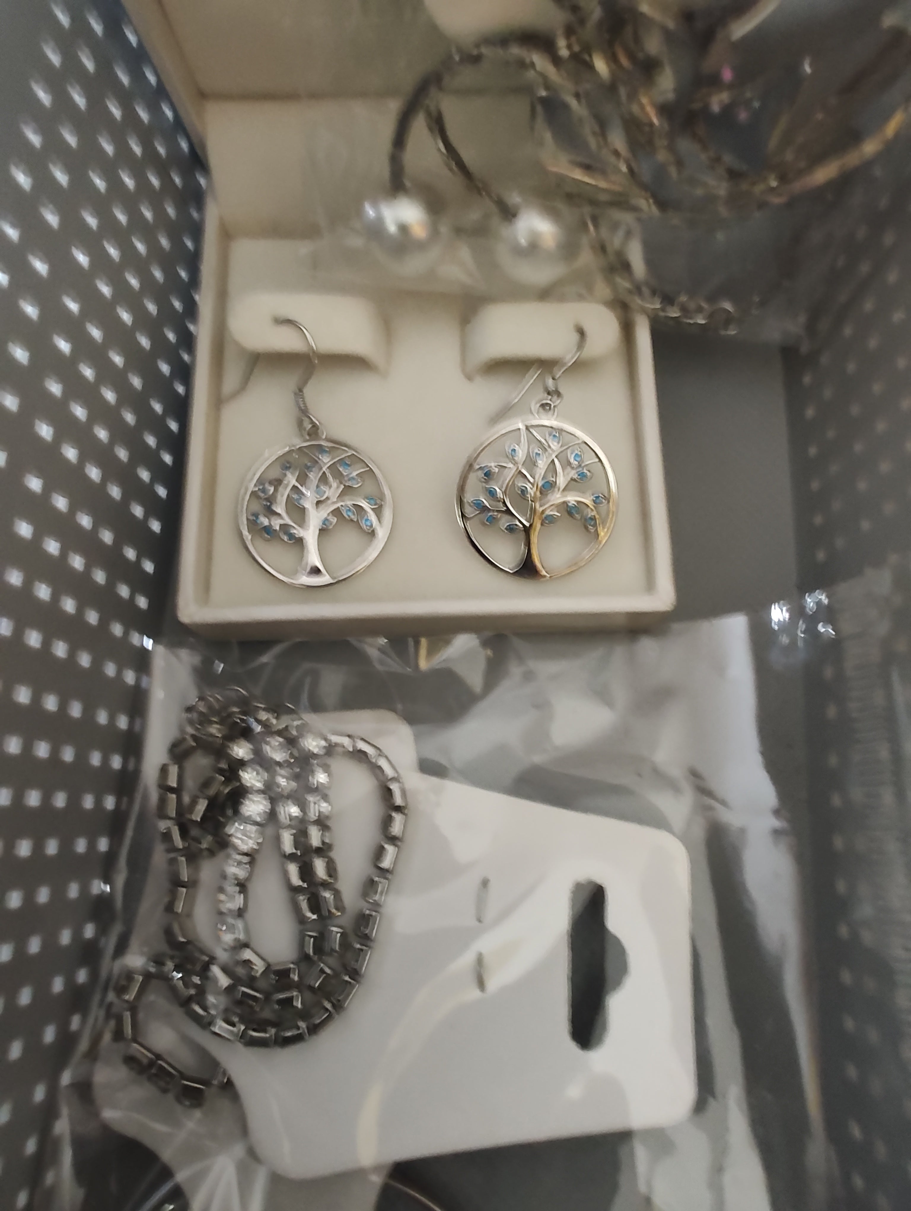 Bundle of 5 Silver Costume Jewelry Pieces