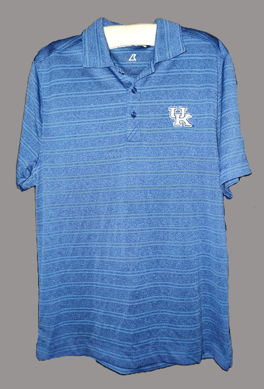 Men's University of Kentucky Blue Striped Polo Shirt