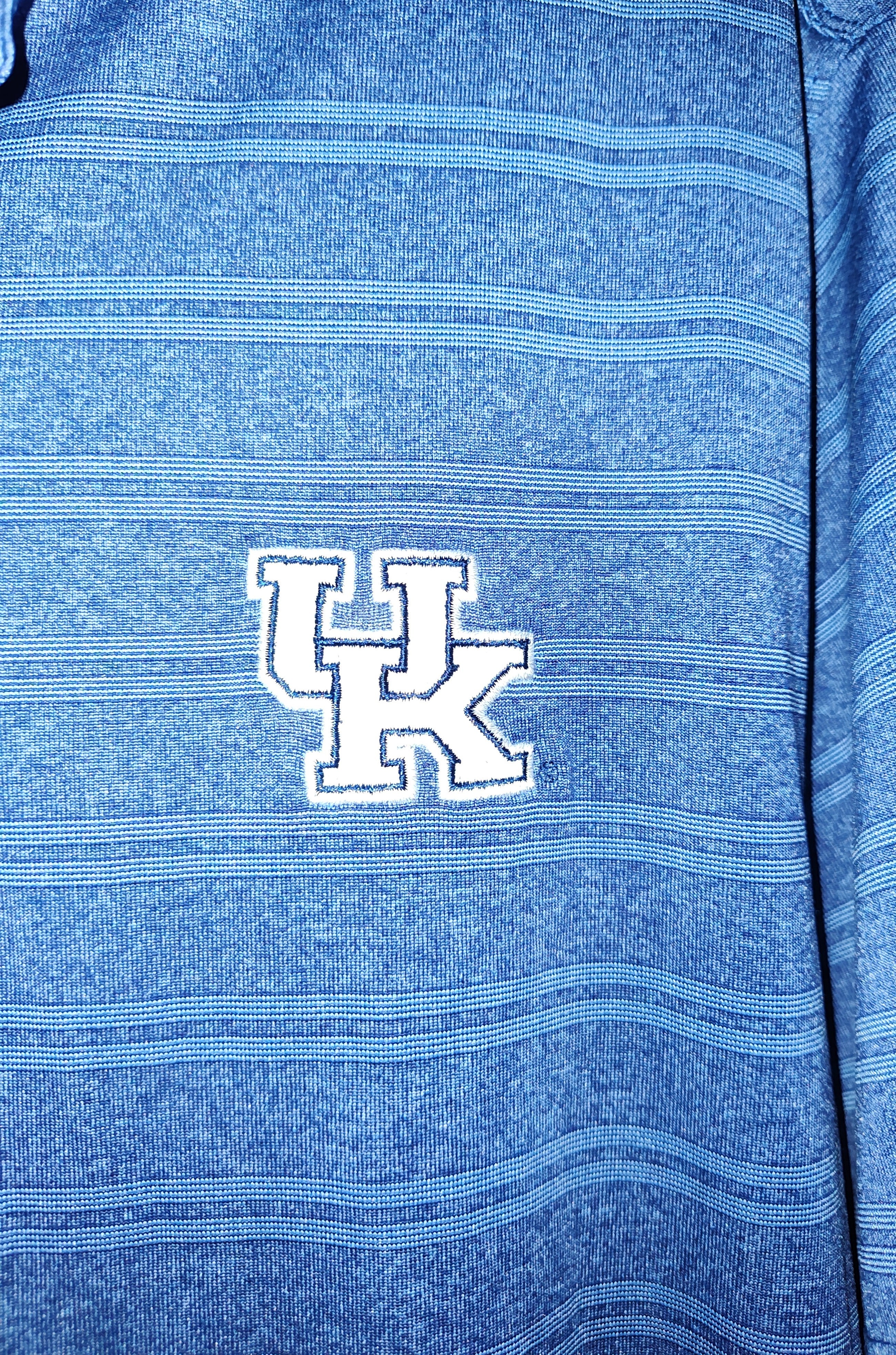 Men's University of Kentucky Blue Striped Polo Shirt