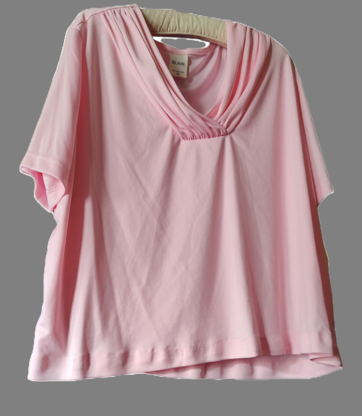 Blair Pink Blouse with Cowl Neck - size 3XL