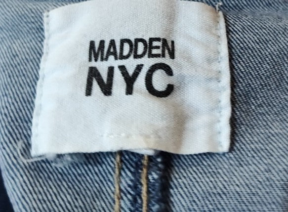 Madden NYC Denim Vest with Zipper
