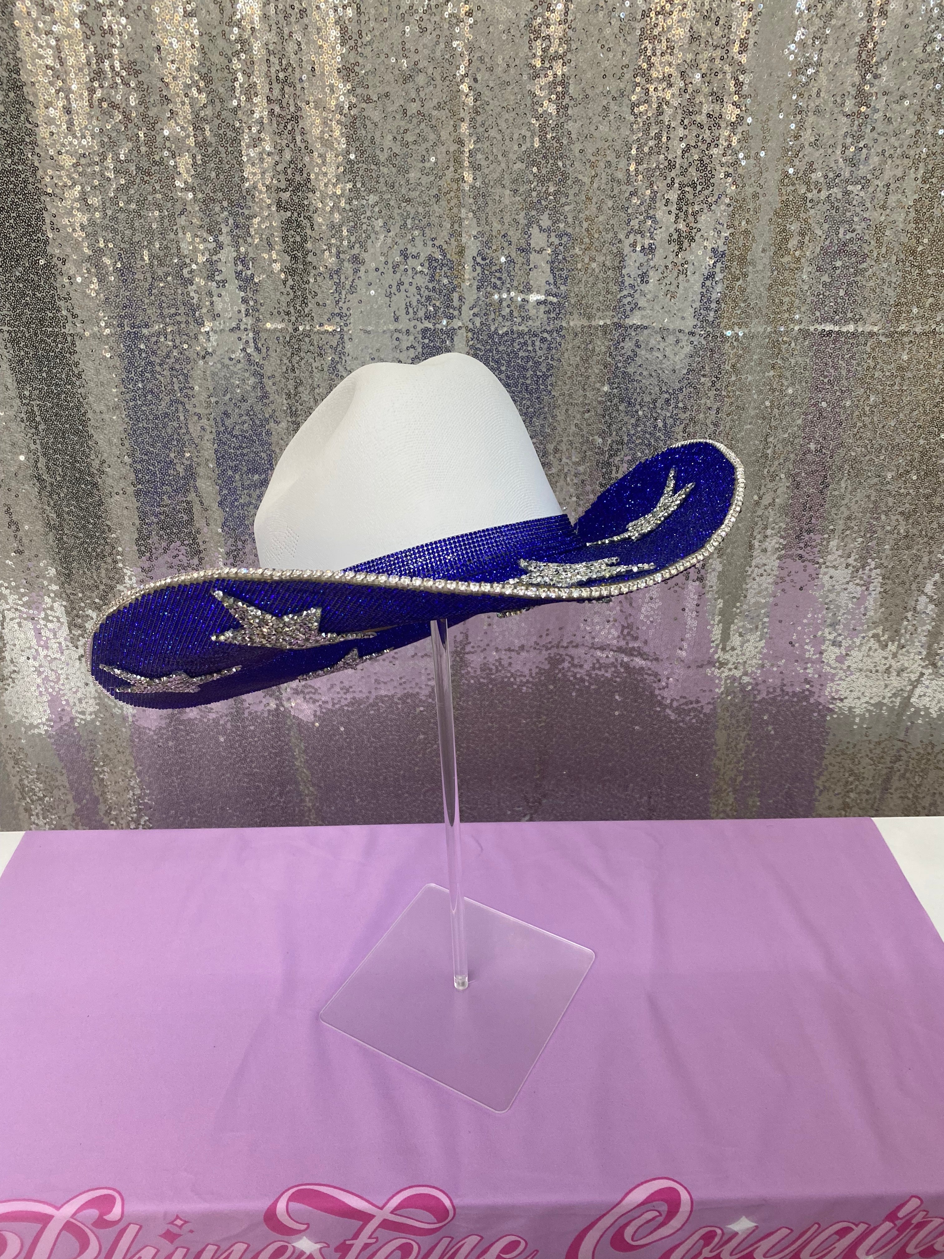 Dallas Cowboys White Straw Hat with Rhinestones