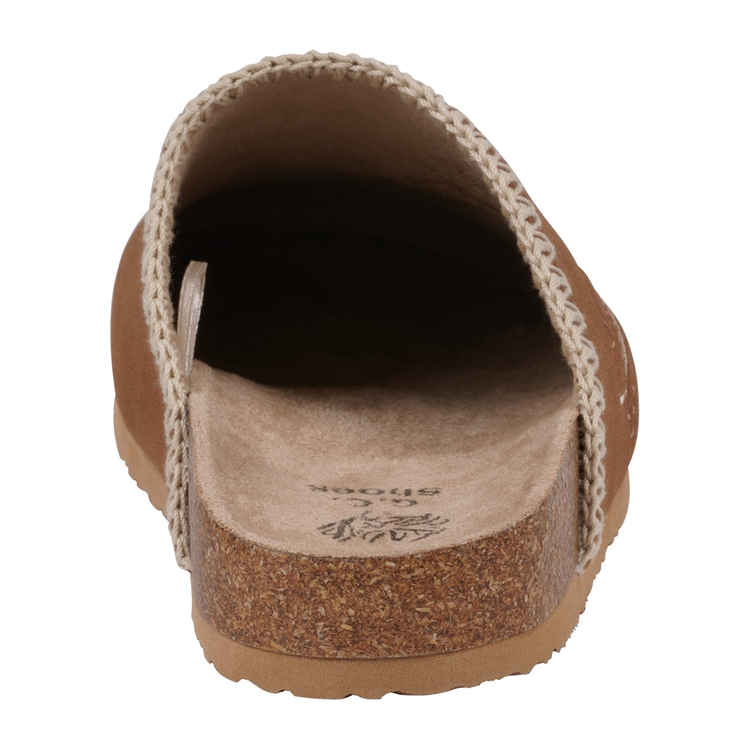 Women's Jamie Cognac Slide Footbed Clogs