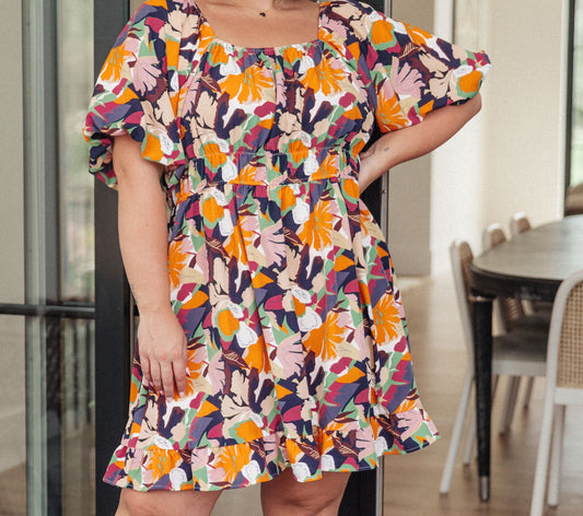 Women's Just Hold On Floral Short Dress up to 3XL