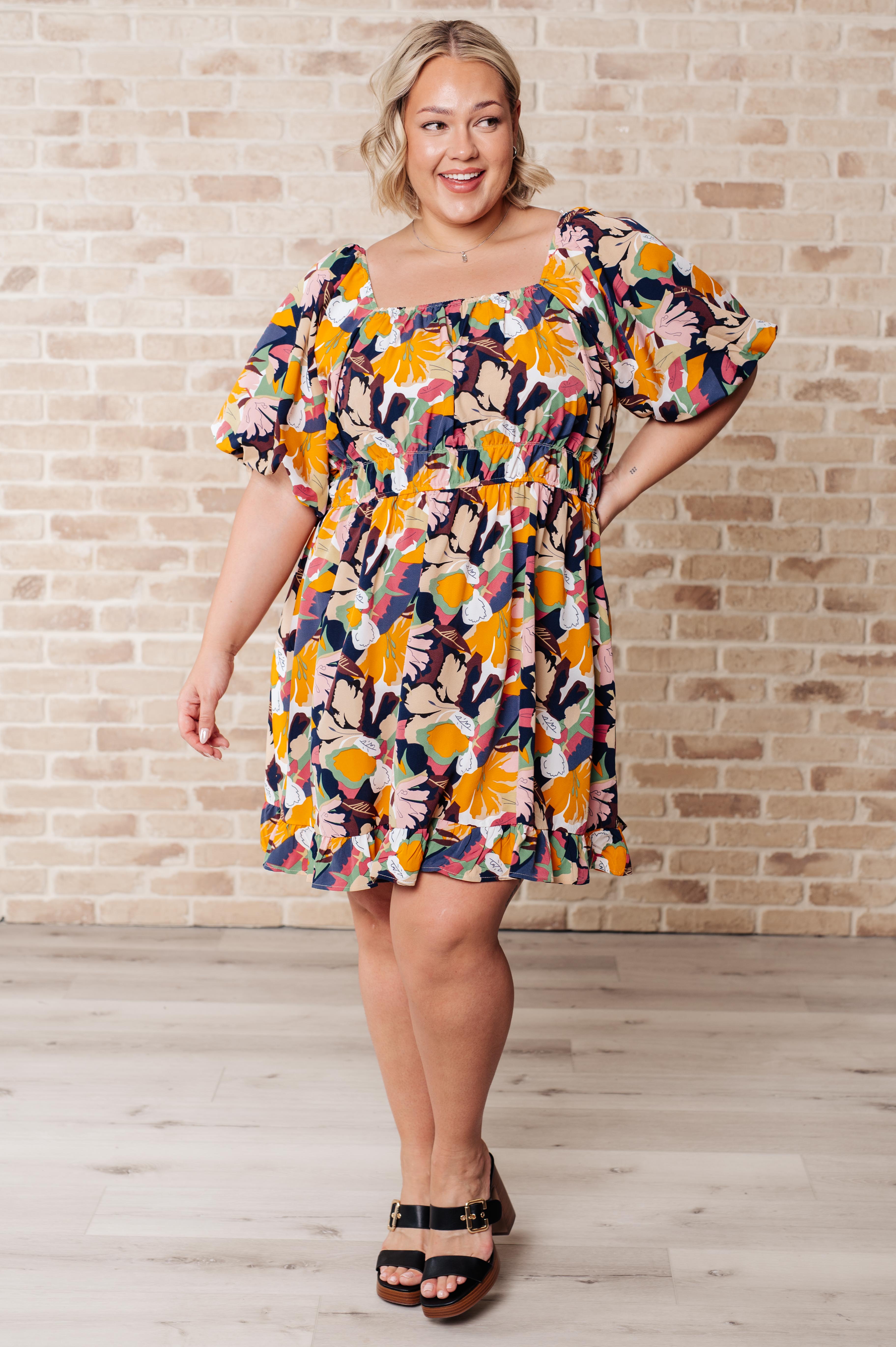 Women's Just Hold On Floral Short Dress up to 3XL