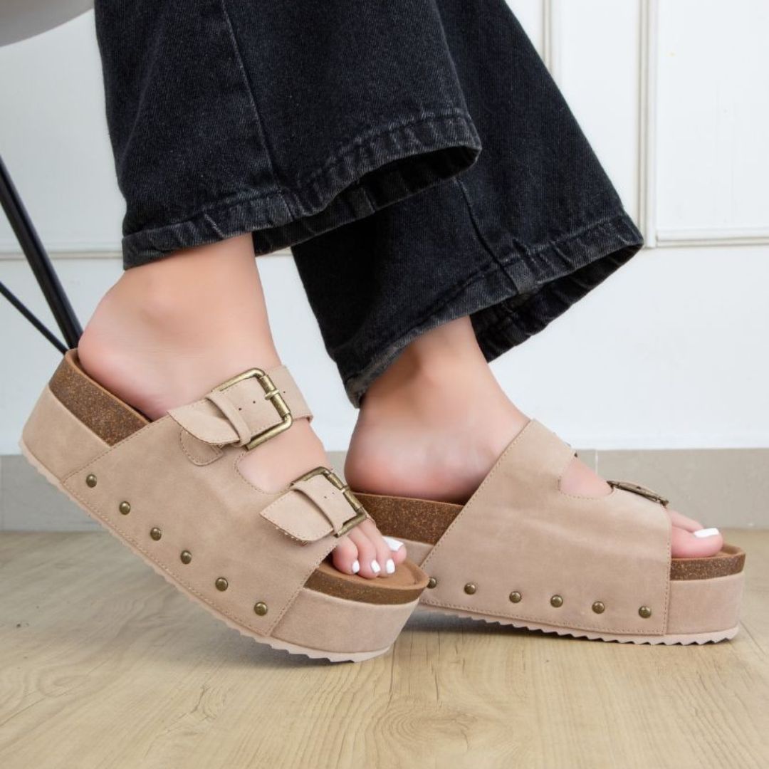 Women's Nina 1 Cork Platform Sandal Slides