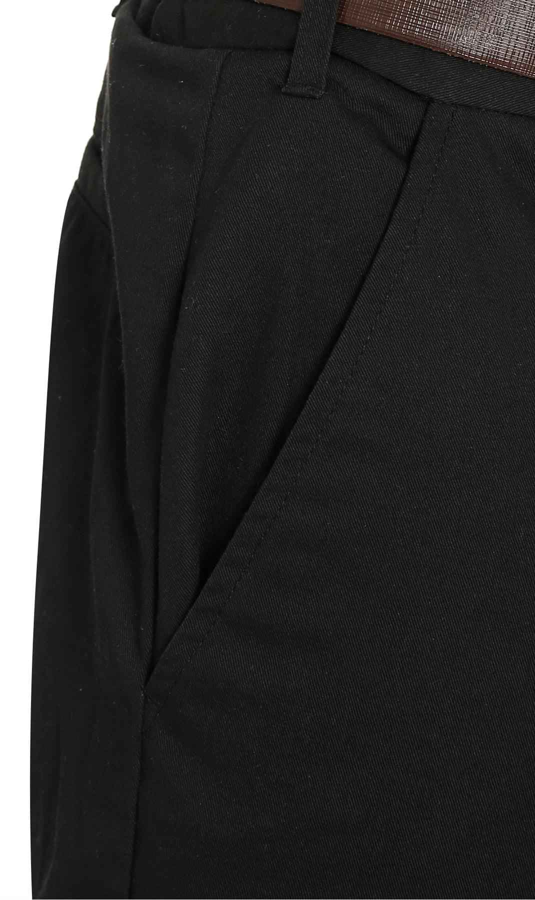 Men's Stretch Waist Chinos with a Hidden Elastic Waist and Flat Front