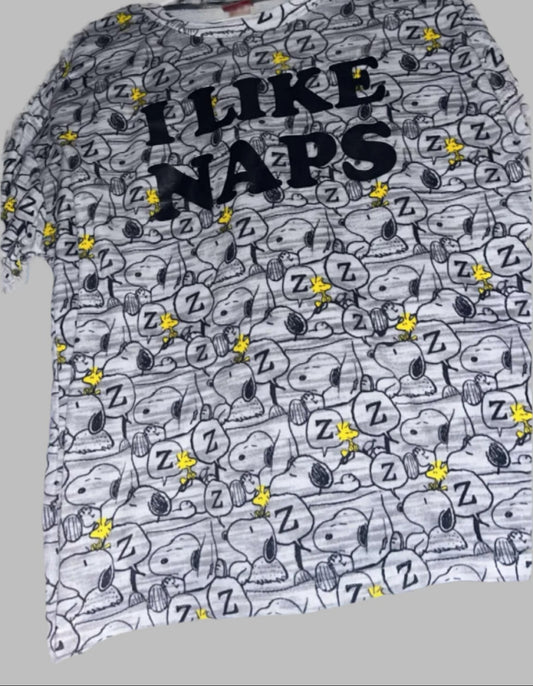 Snoopy I like Naps Long Sleeve Pajama Top - preowned