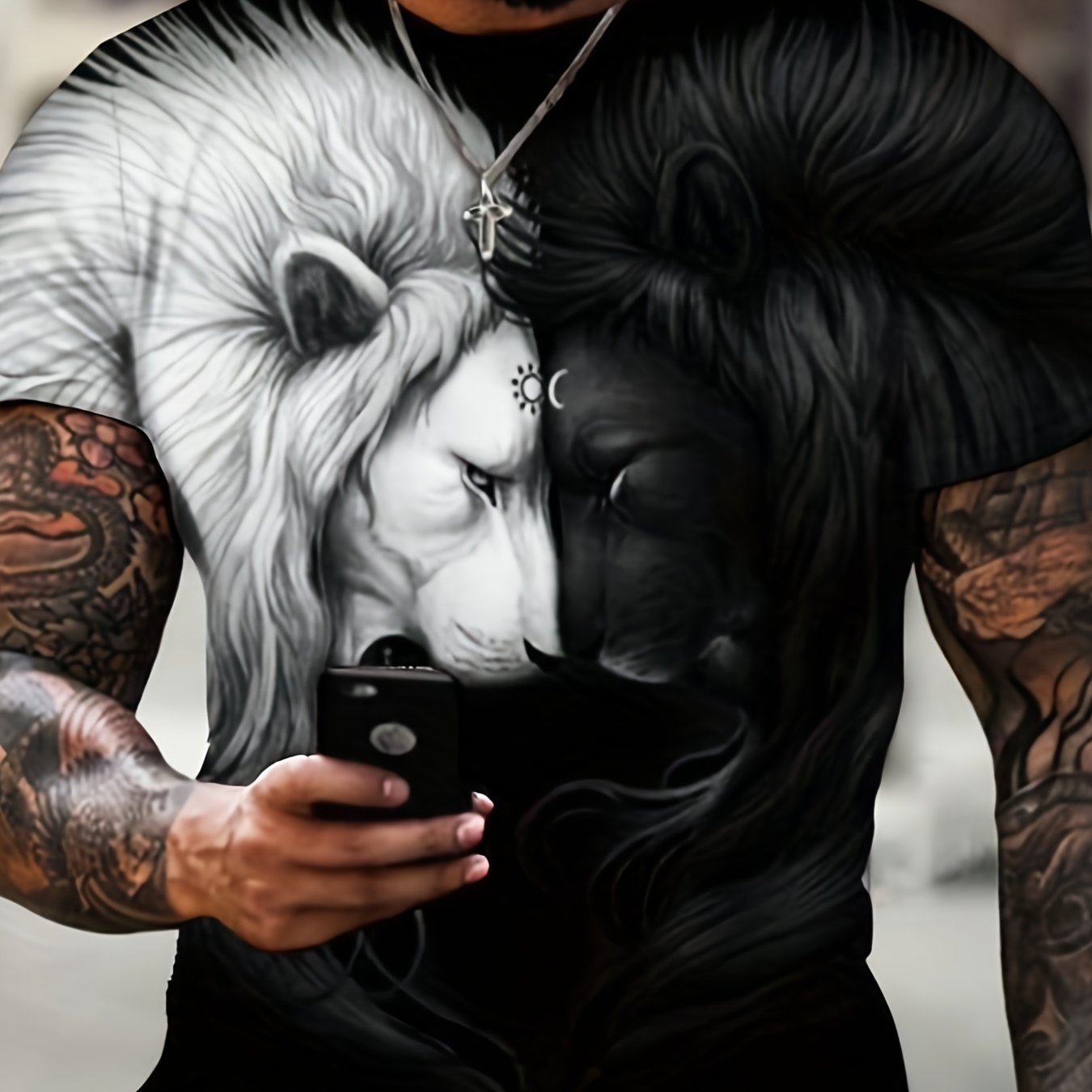 Men's Majestic Lion Graphic T-shirts