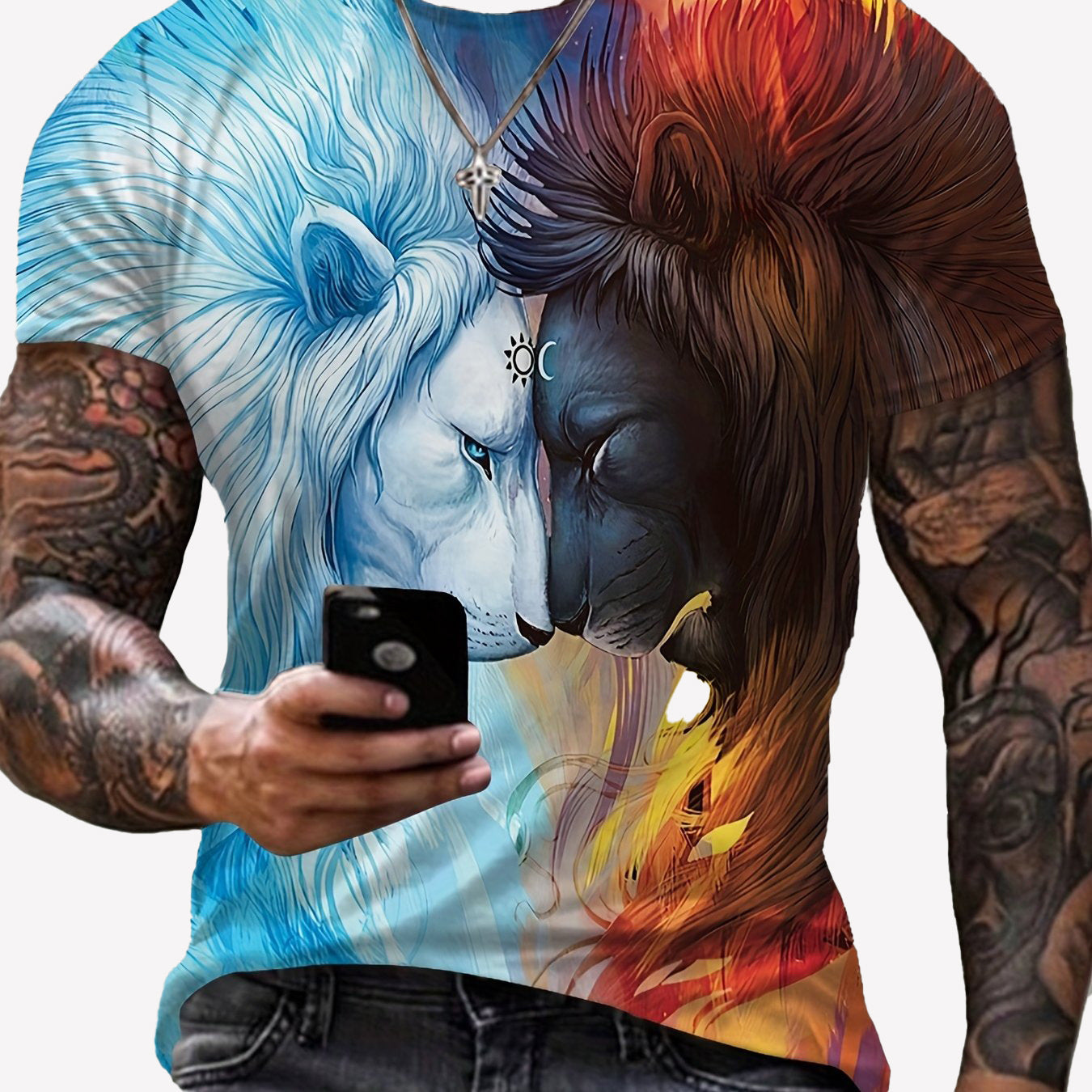 Men's Majestic Lion Graphic T-shirts