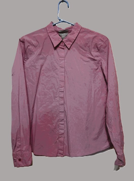 Old Navy Stretch Lavender Long Sleeve Button Front Blouse - size XL