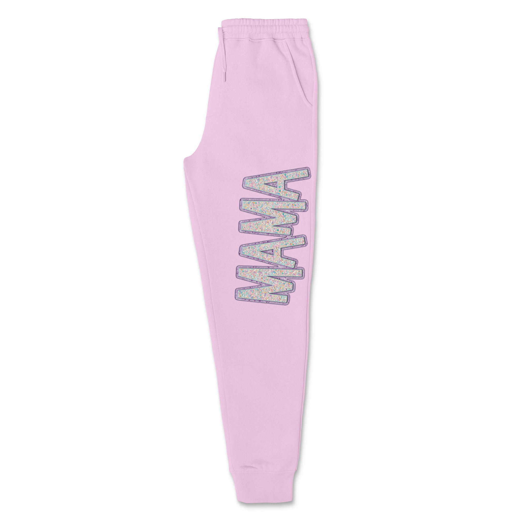 Women's Pastel Sequin Mama Joggers