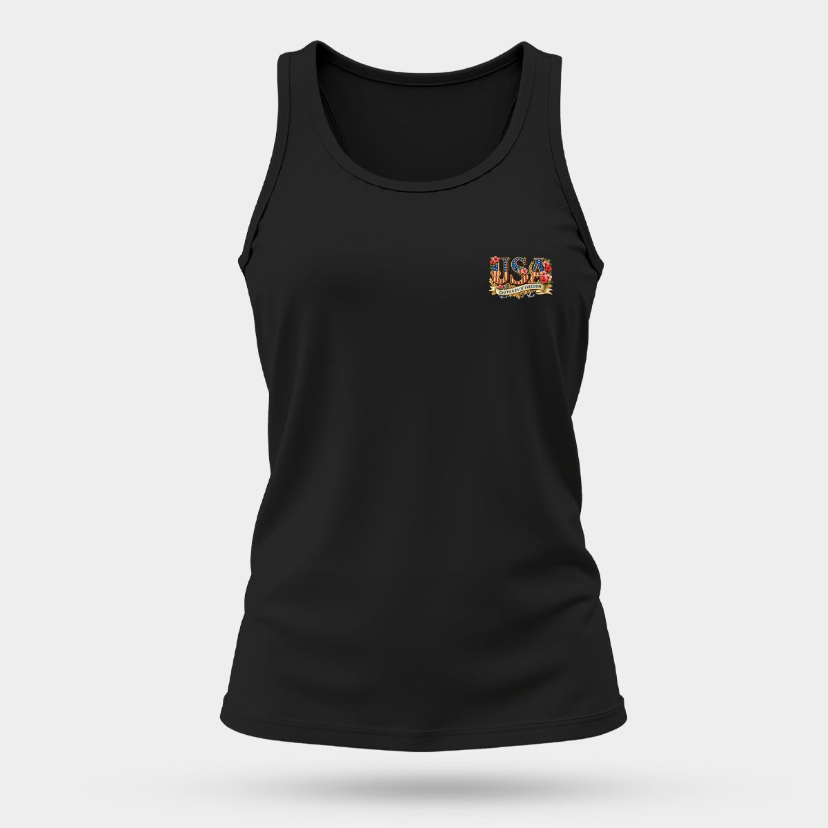 Women's 250 Years USA Breathable Sports Tank Top| Front & Back DTF