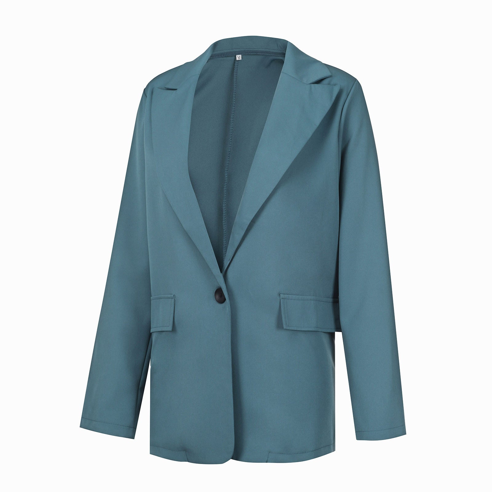Solid Blazer Coat Women Notched Long Sleeve Cardigan Button Casual Jacket Suits Office Lady Blazers Jackets