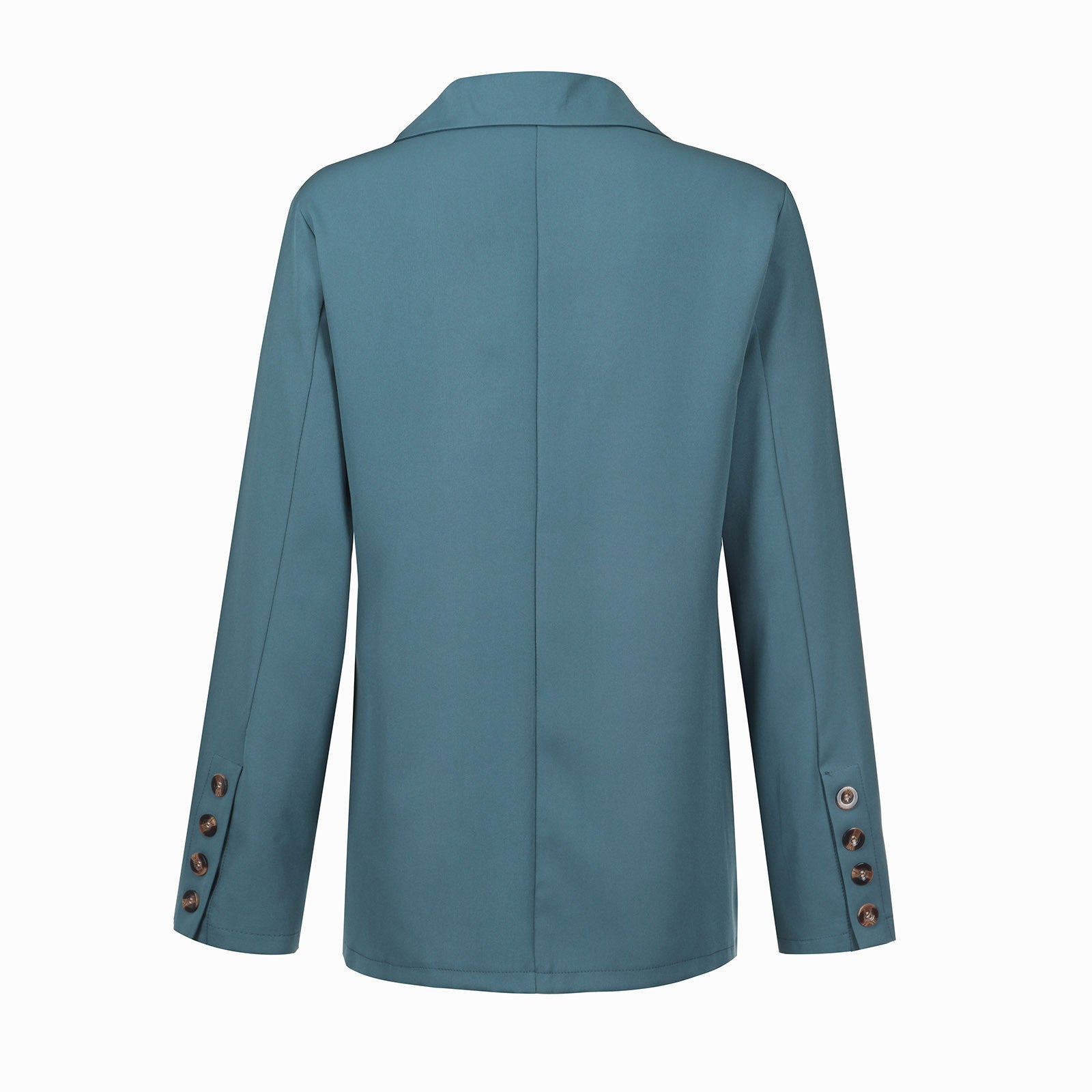 Solid Blazer Coat Women Notched Long Sleeve Cardigan Button Casual Jacket Suits Office Lady Blazers Jackets