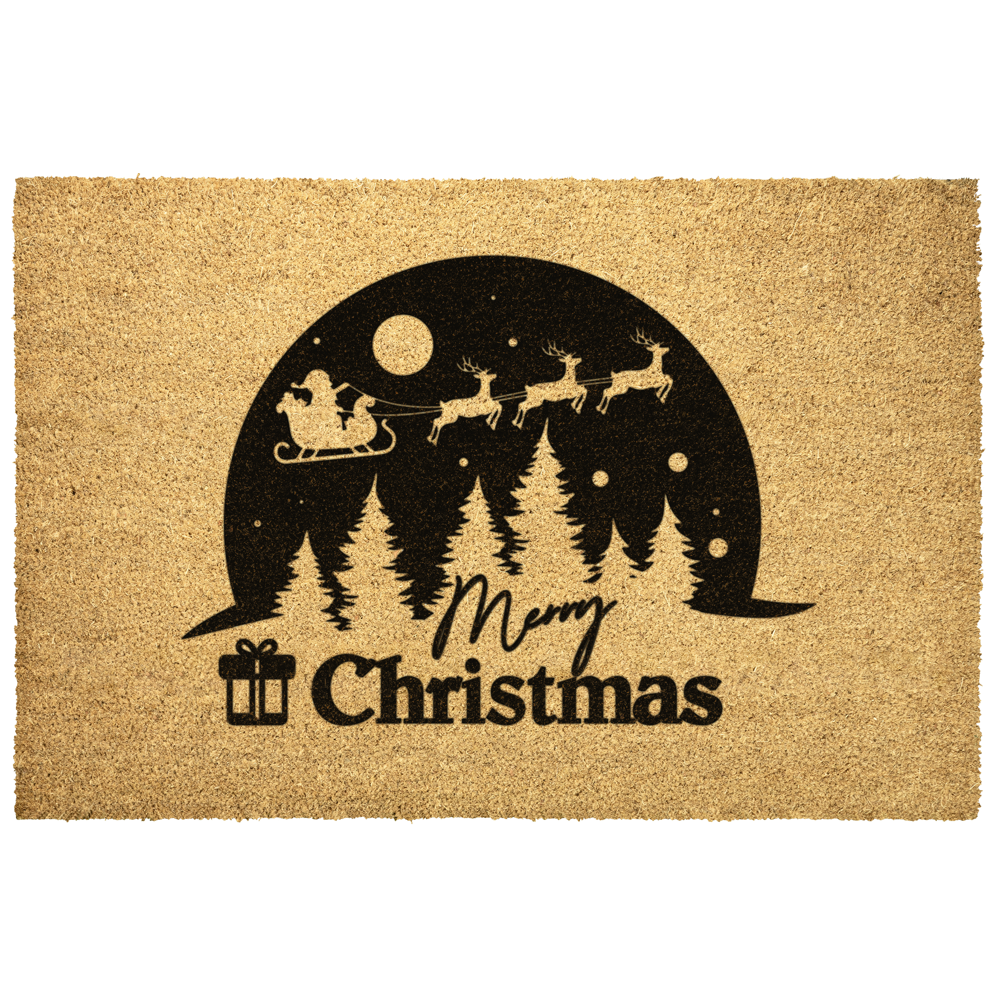 Santas_Sleigh_Merry_Christmas_Outdoor_B_Outdoor_Mat_Main_Mockup.png