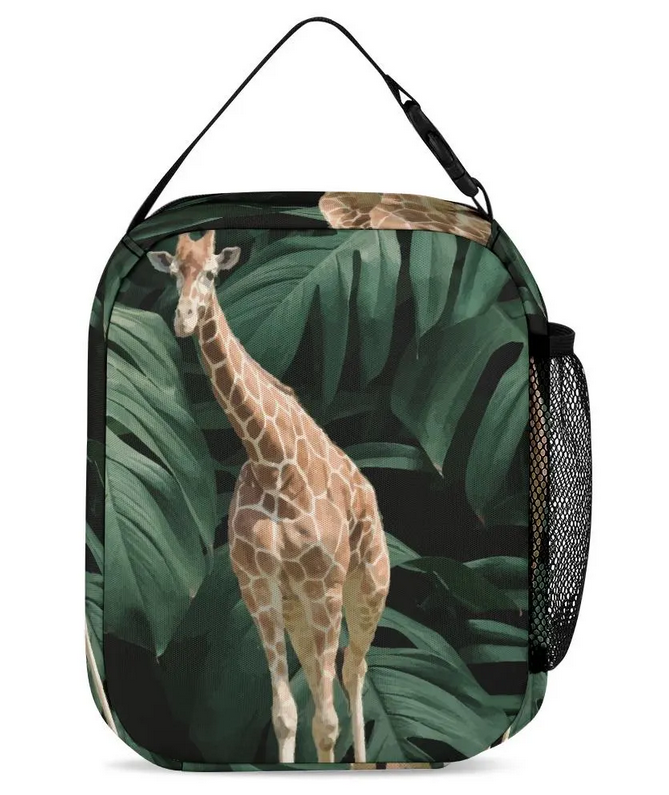 Tall Giraffe with Greenery 3-piece Backpack Set