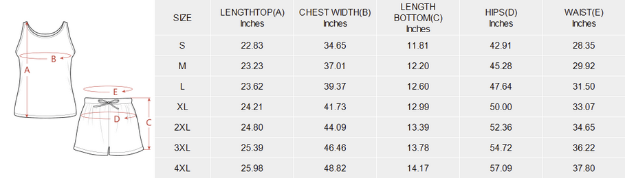 Fantasy Life Women's Tank Top & Shorts Pajama 2-piece Set  | Ships from USA