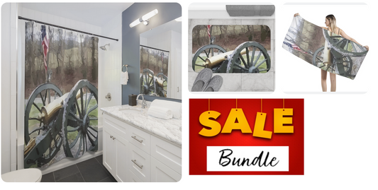 Civil War Cannon Bathroom Decor Bundle