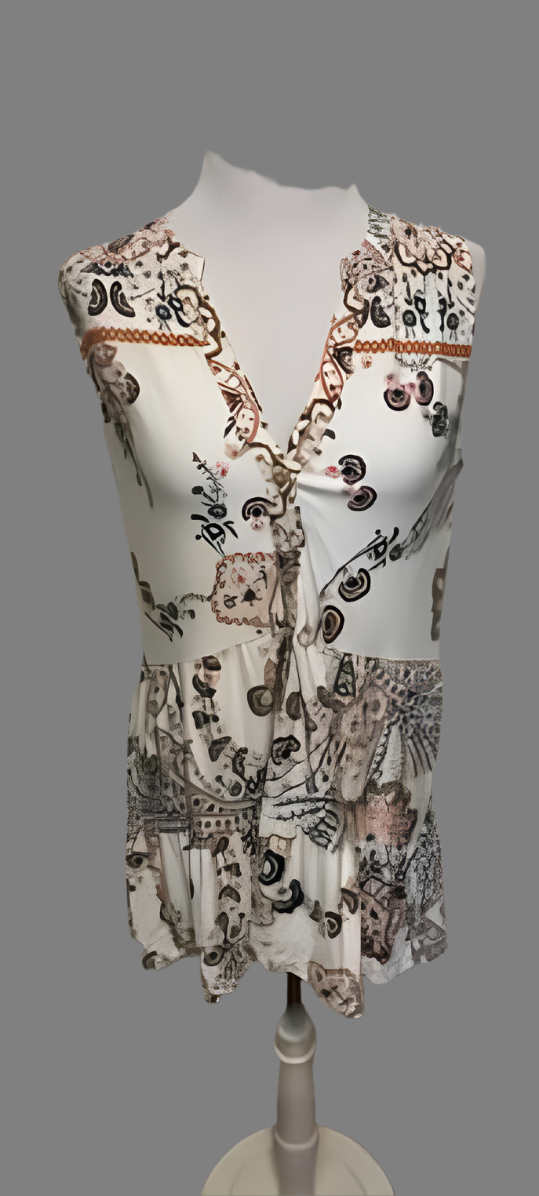 New Directions V-neck Button Blouse - size L