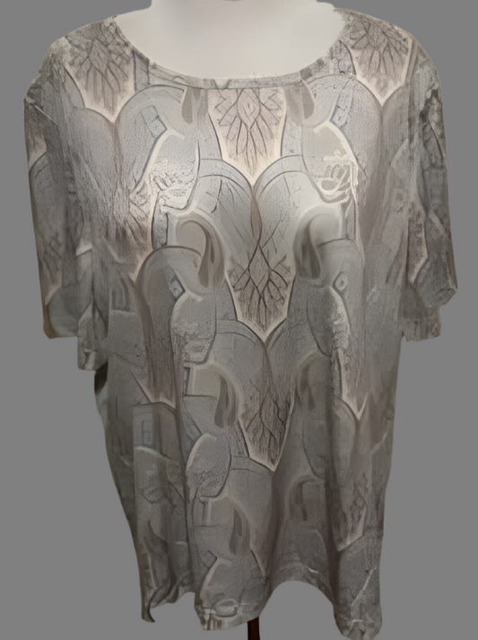 Blair Gold Design Short Sleeve Shirt - size 2XL