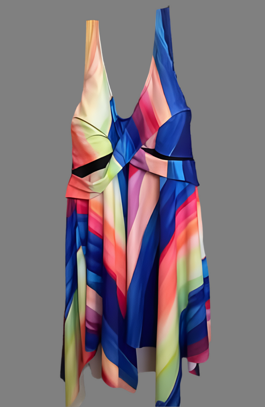 Shein Colorful Swimsuit Top Only - size 4XL