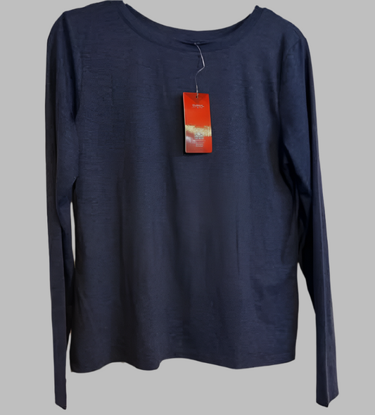 Move with You Navy Sweater with Open Back - size Large