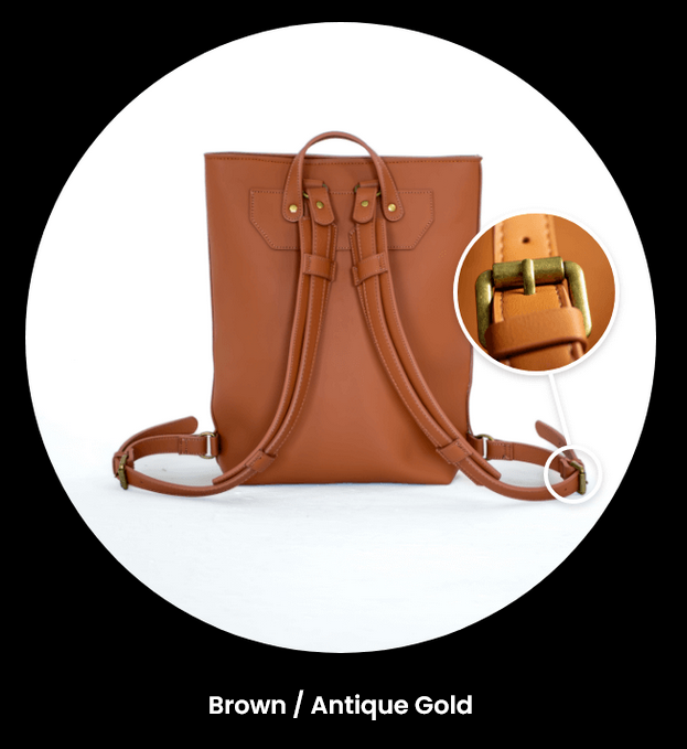 Pink Paisley Pattern Vegan Leather Backpack