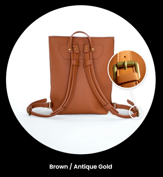 Pink Paisley Pattern Vegan Leather Backpack