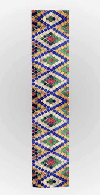 Women's Colorful Diamond Pattern Long Scarf