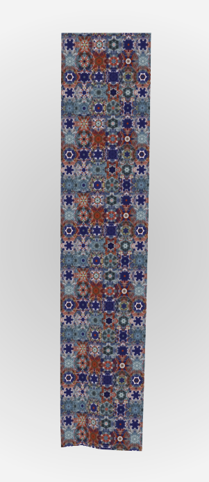 Vibant Circle Pattern Long Scarf