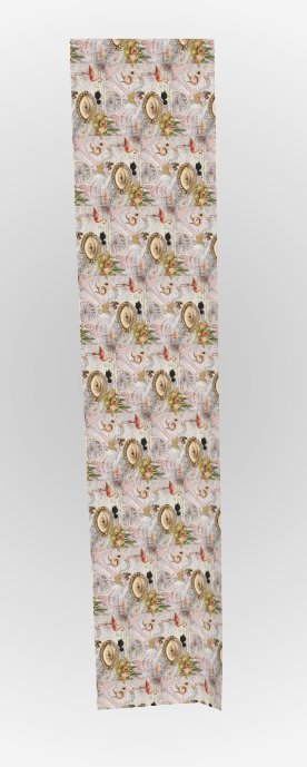 Light Pink Fashion Collage Long Scarf