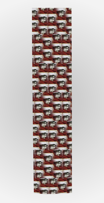 My Love Couple Embracing Red Pattern Long Scarf