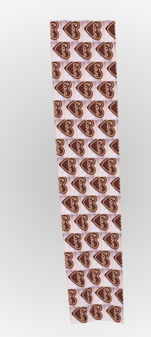 Neon Love Red Heart Design Long Scarf