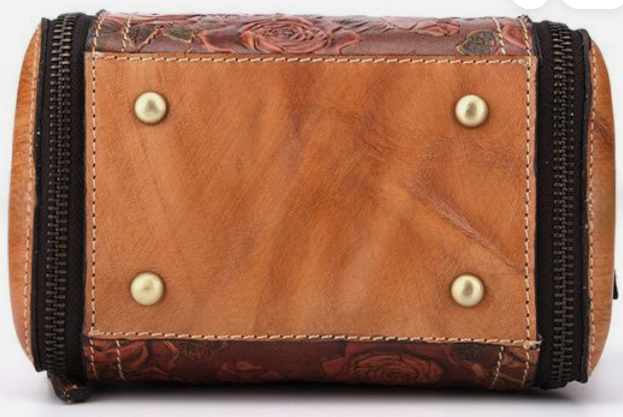 Genuine Leather Women's Handbag and Bucket Backpack