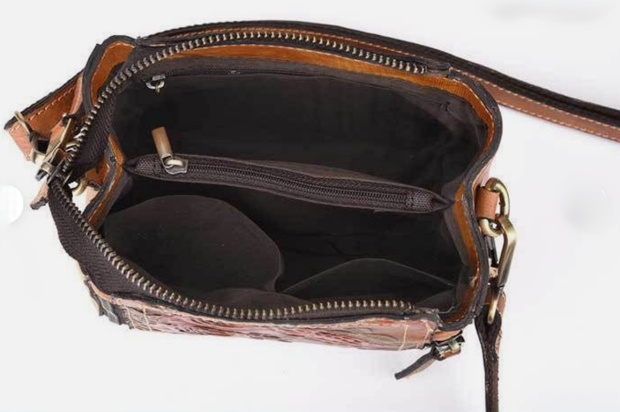 Genuine Leather Women's Handbag and Bucket Backpack