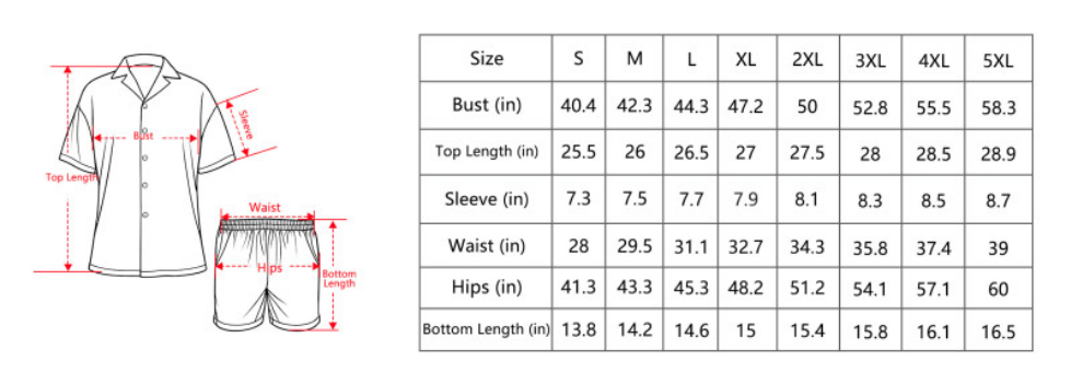 Hippie Soul Psychedelic 2 Piece Pajama Shorts Set