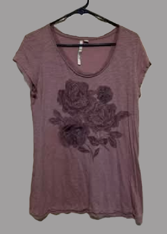 Lauren Conrad Plus Blouse with Flower Embellishments - size L
