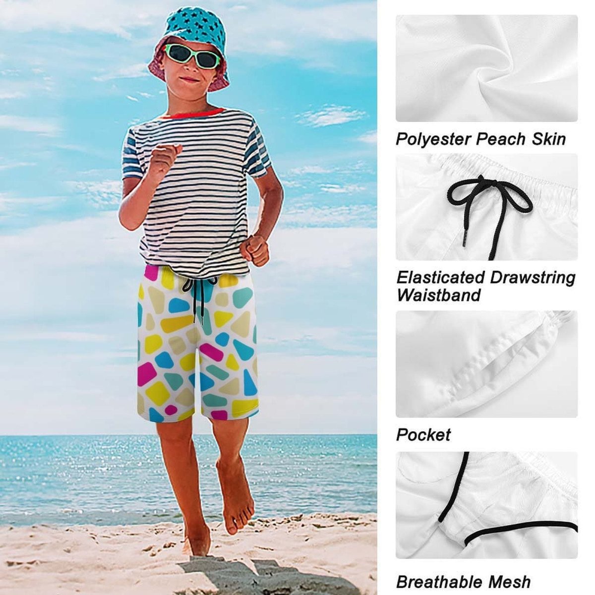Kids Tropical Color Seaglass Shorts | Inspired by Seaglass