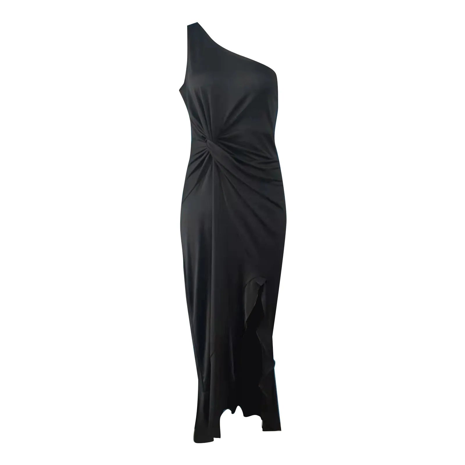 Women's Ruffled Ruched Slim Fit Formal Evening Gown Dress