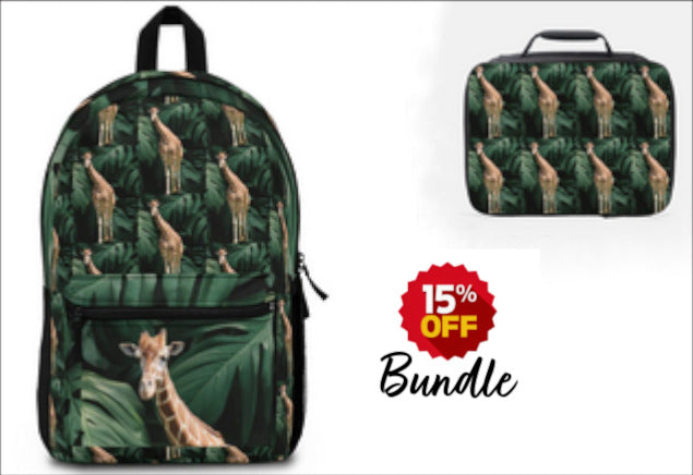 Tall Giraffe Backpack Bundle