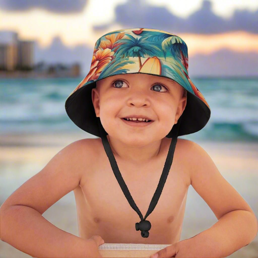 Hawaiian Surf Style 🏄‍♀️ Kids' Bucket Hat