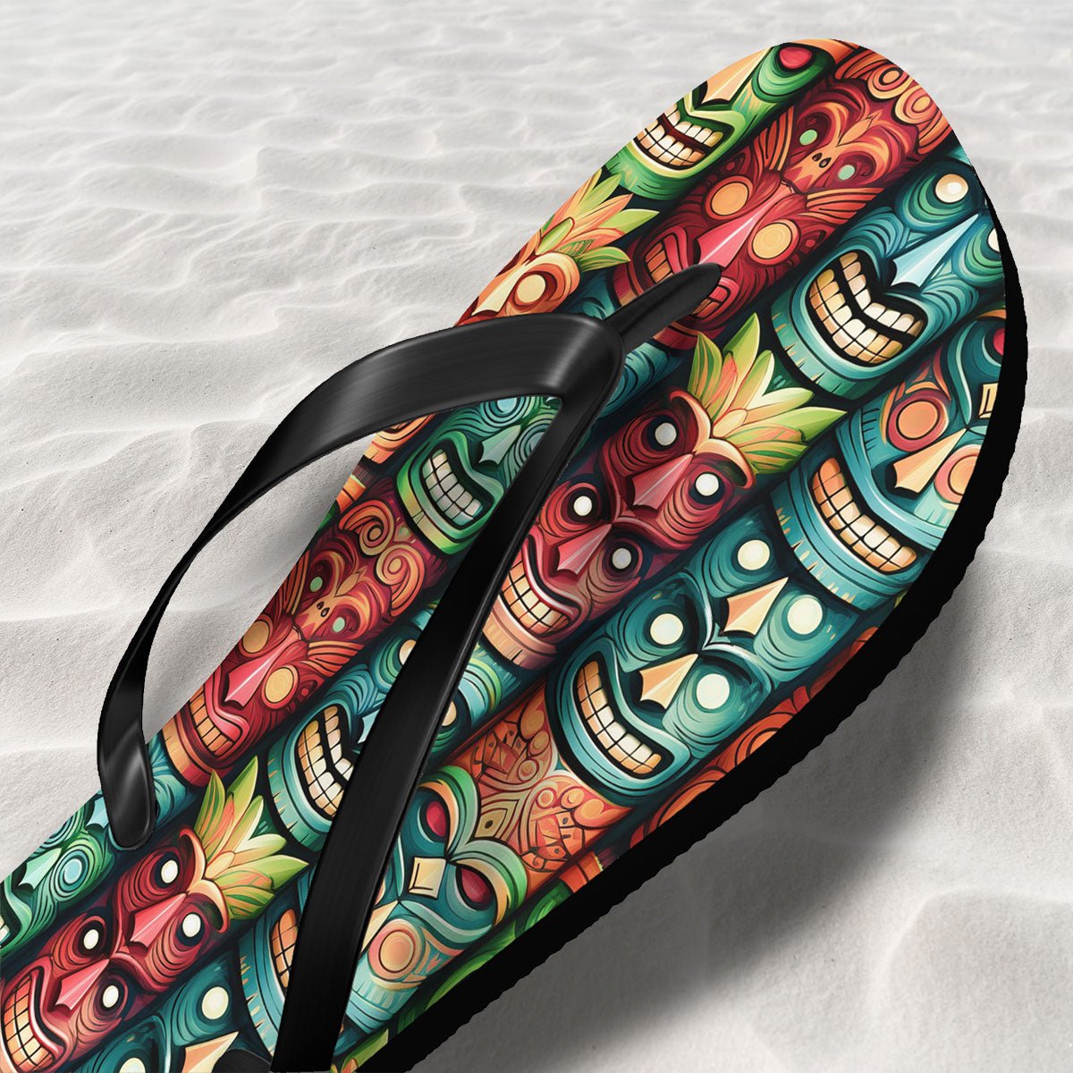 Tiki Beach Flip Flops 🌴 Hawaiian Style Beach Sandals