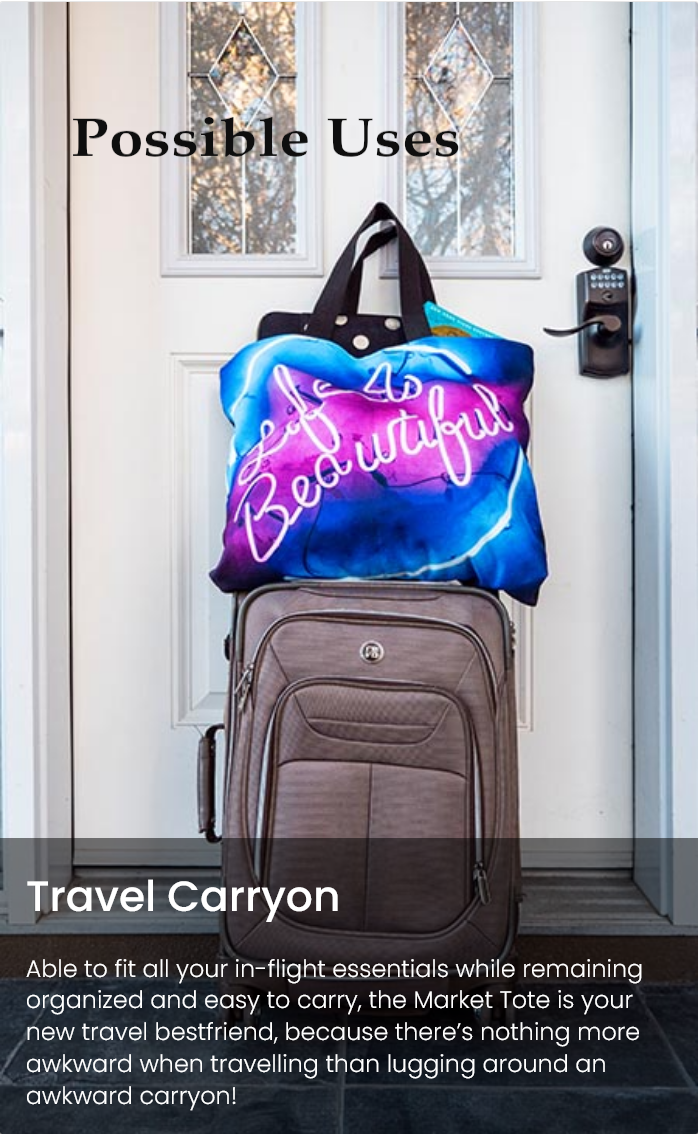 Eau de Parfume Pink Oversized Canvas Tote Bag