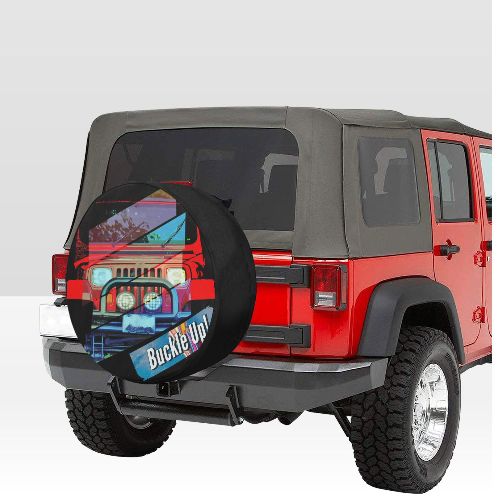 Buckle Up!  4-wheel Drive Spare Tire Cover (3 Sizes)