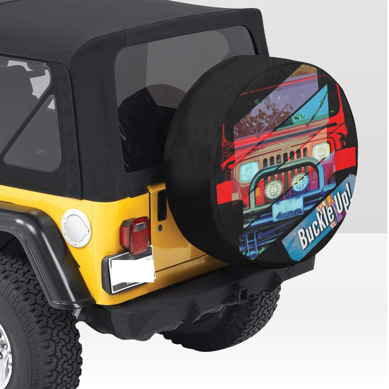 Buckle Up!  4-wheel Drive Spare Tire Cover (3 Sizes)