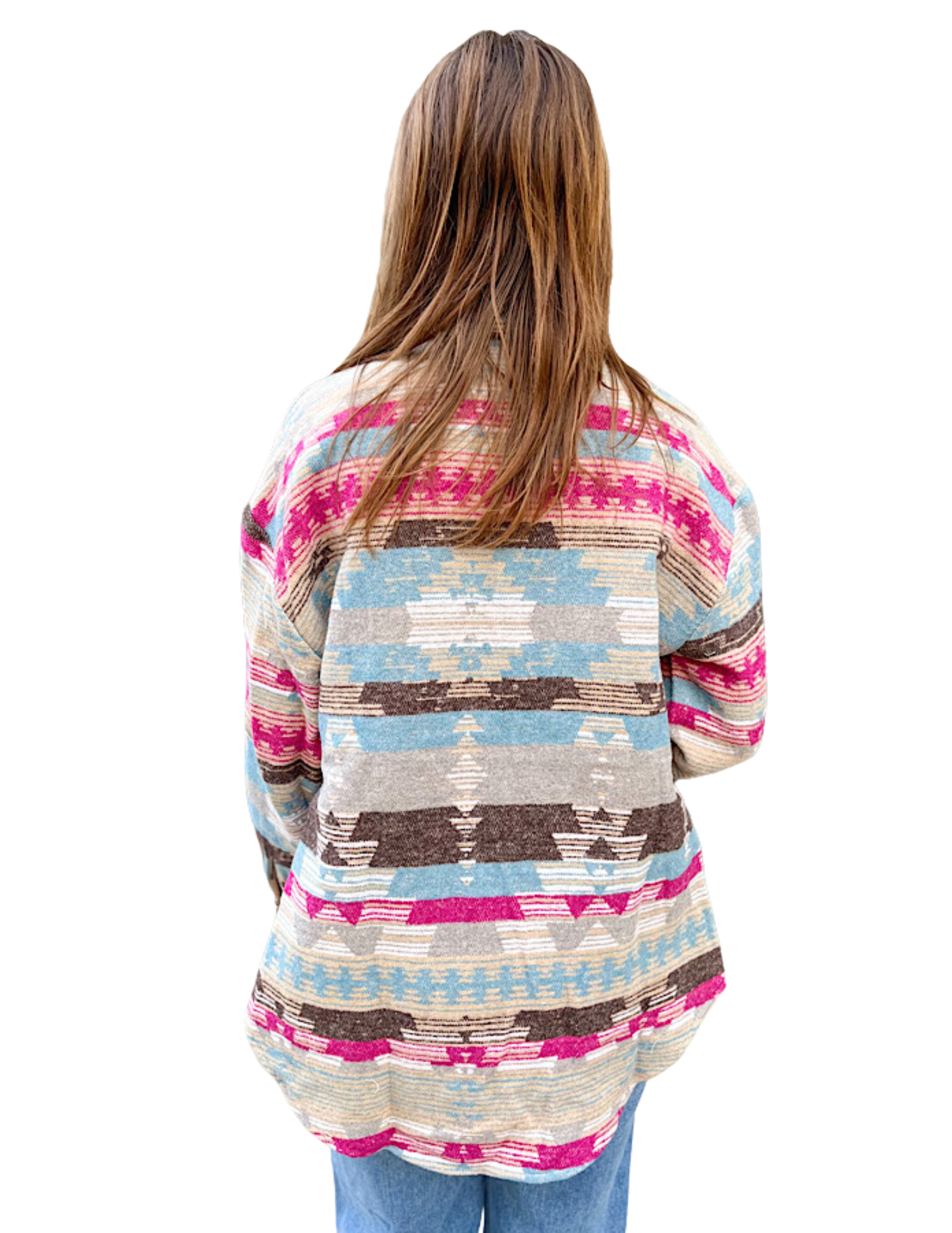 Women's Western Sienna Multicolored Shacket Jacket